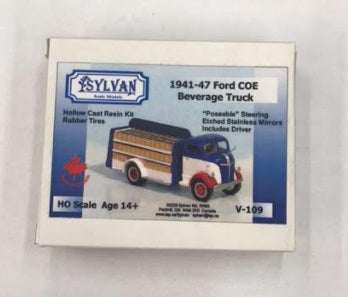 Sylvan Scale Models V-109 1:87 1941-47 Ford COE Beverage Truck Kit