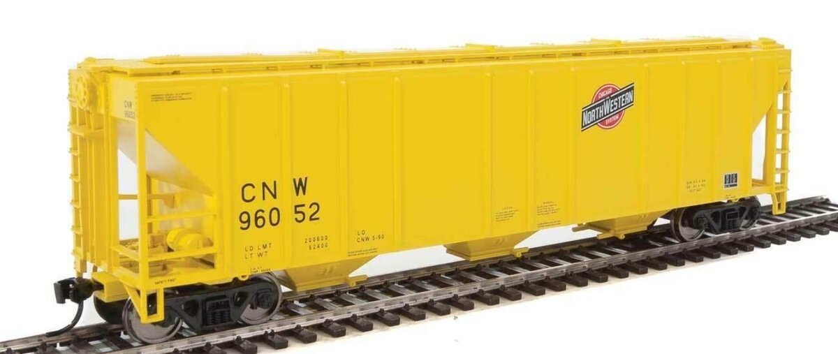 Walthers 910-7459 HO Chicago & North Western 54'PS4427CD 3-Bay Hopper #96052