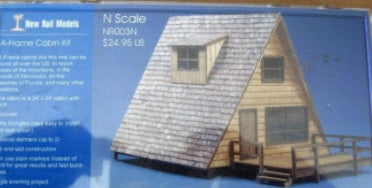 New Rail Models 12003 N Scale A-Frame Cabin Kit