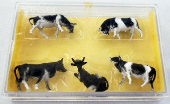 Preiser 4155 HO Animals - Cows Figures (Set of 5)