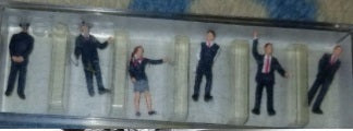 Preiser 1010054 HO Amtrak Train Crew Figure (Set of 6)