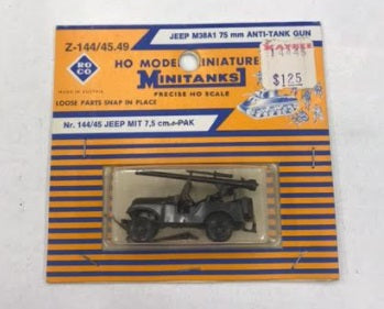 Roco Z-144/45.49 ho Minitanks Jeep MIT 7.4 cm r PAK