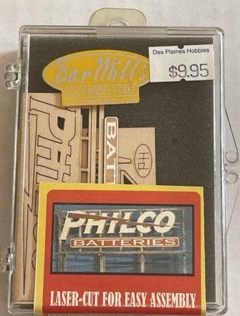 Bar Mills 0106 HO Philco Batteries Billboard Kit