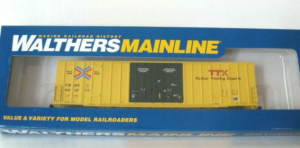 Walthers 910-2972 HO 60' TTX Tbox High Cube Plate F Boxcar #661273