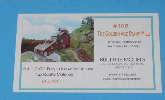Built-Rite Models 108 HO The Golden Age Stamp Mill Kit