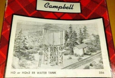 Campbell Scale Models 356 HO And HOn3 RR Water Tank Building Kit