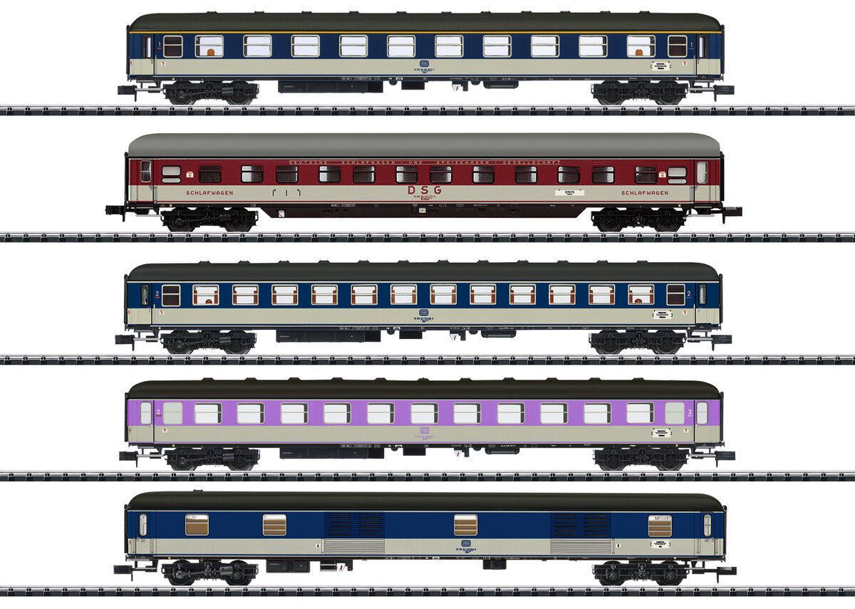Trix 15473 N DB "D 730" Express Train Passenger Car Set (Set of 5)