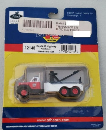 Athearn 12148 N Route 66 Highway Assistance Mack B Tow Truck