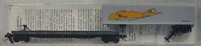 Micro-Trains N Scale Long Island 57' 6" Flatcars with LI NTRAK 48' Van Trailers