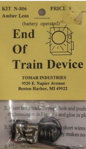 Tomar Industries N-806 N Scale End of Train Device Battery Operated