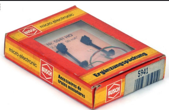 Busch 5941 HO Scale Micro Electronic Traffic Light 2,4 Volt 30 mA