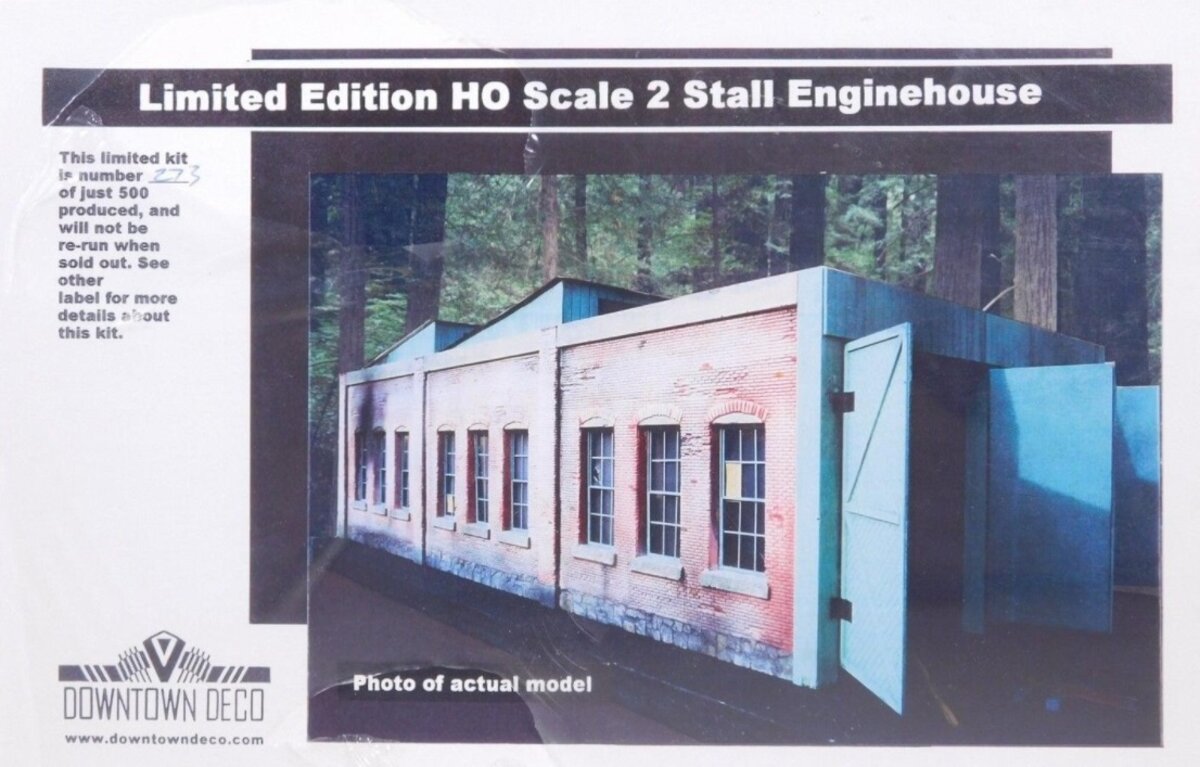 Downtown Deco O Scale 2 Stall Engine House Model Kit