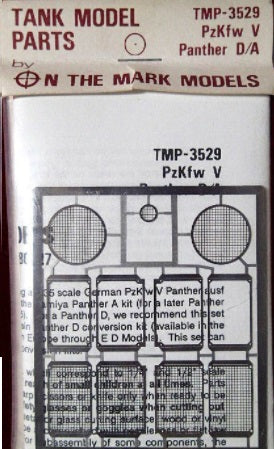 On The Mark Models TMP-3529 Parts PzKfw V Panter D/A Military Tank Model Kit