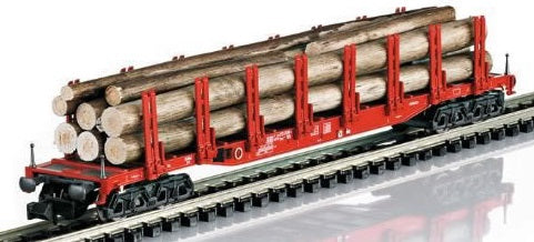 Trix 15930 N Scale  DB AG Stake 3-Car Set w/Load of Logs