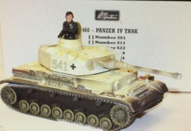 Britains 17460 #541 German Winter Camo Panzer IV Tank