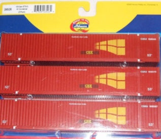 Athearn 26526 HO CSX 53' Container (Set of 3)