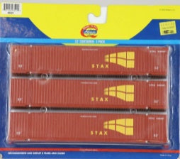 Athearn 26521 HO Stax 53' Container Ready To Roll (Pack of 3)