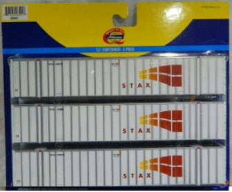 Athearn 26541 HO Stax 53' Container (Pack of 3)