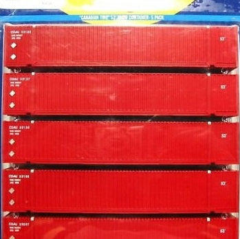 Athearn 02666 HO Canadian Tire 53' Jindo Container (Pack of 5)
