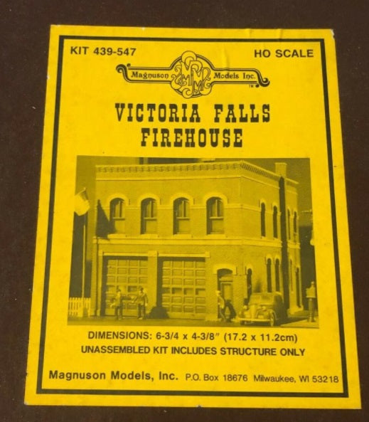 Magnuson Models 439-547 HO Scale Victoria Falls Firehouse Building Kit