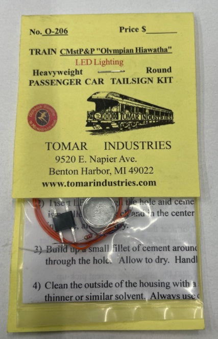 Tomar Industries O-206 CMstP&P "Olympian Hiawatha" LED Lighting Kit