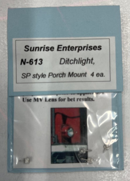 Sunrise N-613 N Scale Ditchlight SP Style Porch Mount