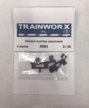 Trainworx Inc 4093 N Scale Painted Mud Flap Assortment