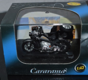 Cararama 245ND 1:43 Black Motor Cycle w/ Side Car