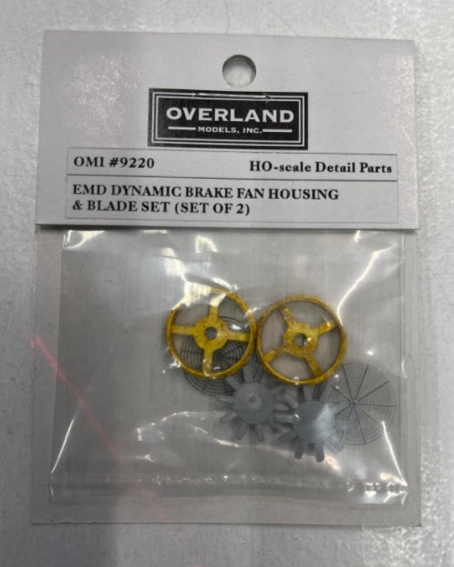 Overland 9220 HO EMD Dynamic Break Fan Housing and Blade Set