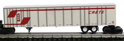 Bowser 87058 O Scale 53' Roadrailer Scale Rail Wheels Crete