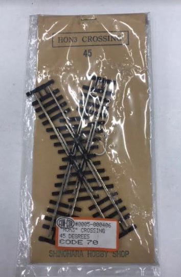 Shinohara Track 406 HOn3 45 Degree Crossing Code 70