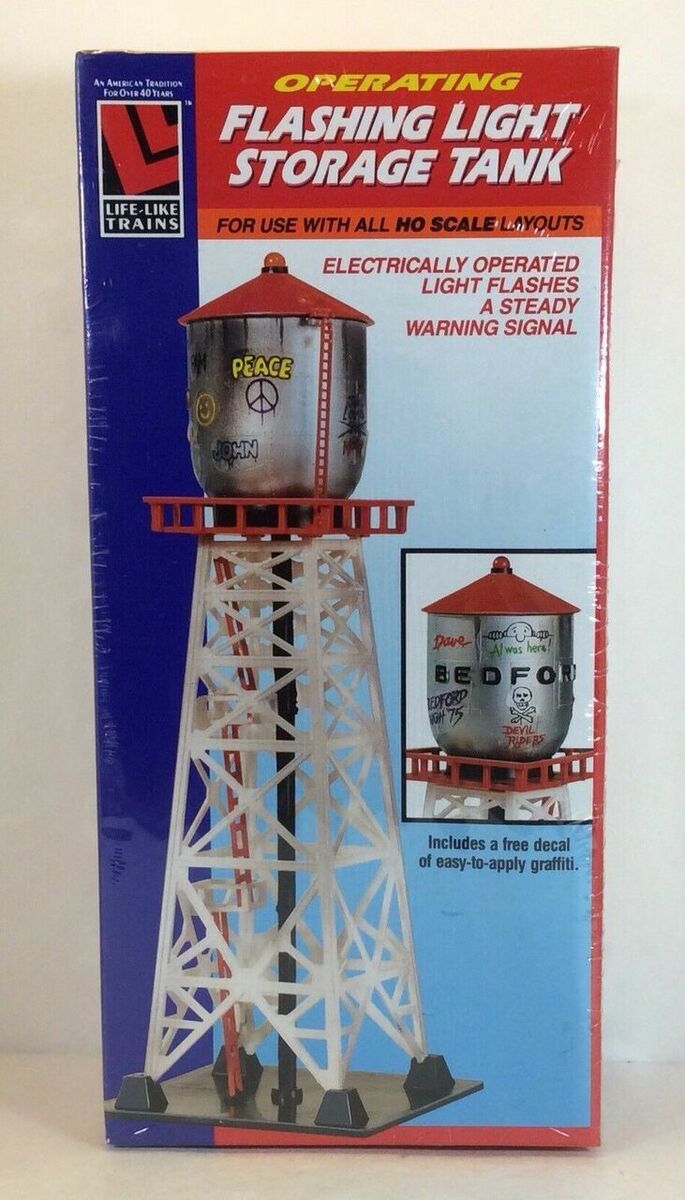 Life Like 8205 HO Scale Operating Flashing Light Storage Tank