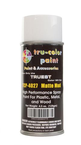 Tru-Color 4027 Railroad Color Acrylic Matte Mud 4.5 oz. Spray Paint Can
