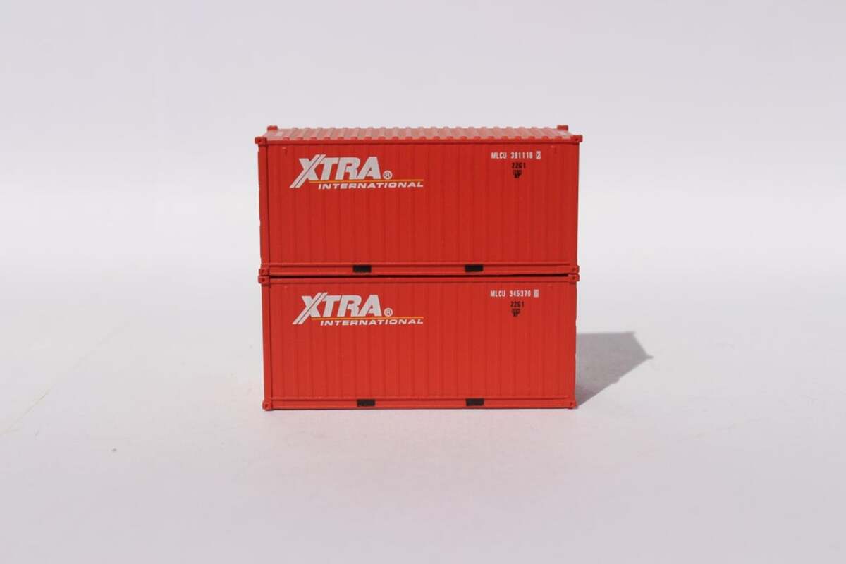 JTC Model Trains 205372 N XTRA 20' Standard Height C.S. Container (Pack of 2)