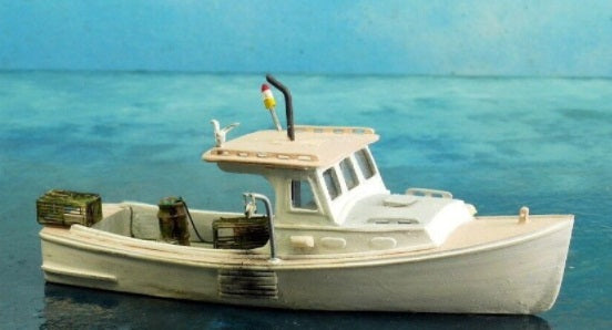 Sea Port Model Works H128-1 HO 34'''' Resin Lobster Boat Kit