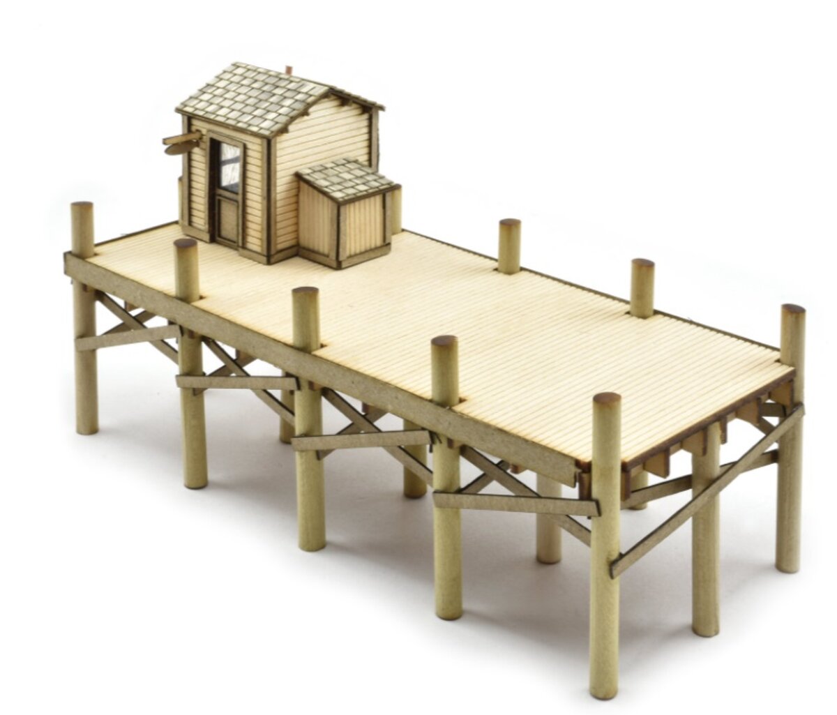 Micro-Mark 88417 HO Old Hook Eye's Bait Shop with Dock Kit