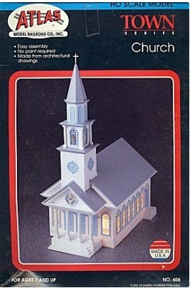 Atlas 606 HO Town Series Church Model Building Kit