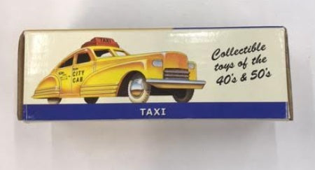 Dimestore 20070 1:43 Taxi City Cab Plastic Toys of the 40's and 50's