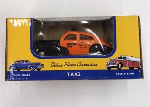 Dimestore 30106 1:43 Taxi Plastic Toys of the 40's and 50's