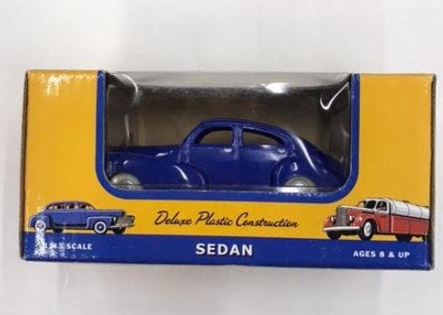 Dimestore 30084 1:43 Blue Sedan Plastic Toys of the 40's and 50's