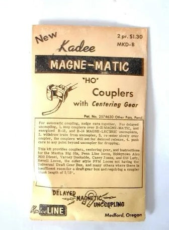 Kadee MKD-8 HO Magne-matic Couplers With Centering Gear