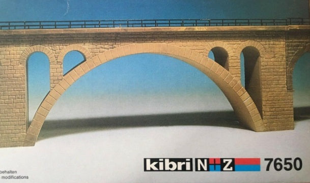 Kibri 7650 Z Scale Large Stone Arch Bridge Kit
