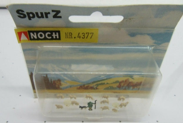 Noch 4377 Z Scale Shepherd with Sheep and Dog