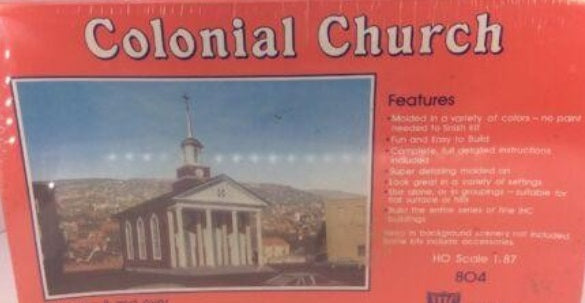 IHC 804 HO Colonial Church Kit