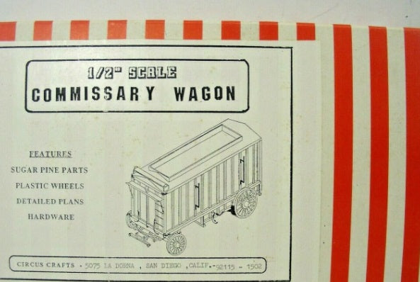 Circus Crafts 108 G Scale Commissary Wagon Kit