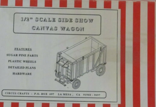 Circus Crafts 105 G Scale Side Show Canvas Wagon Kit