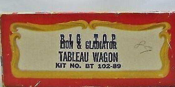 Ertl 102-89 HO Big top Circus Lion and Gladiator Tableau Wagon Kit