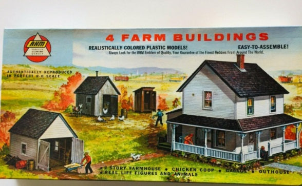AHM 5844 HO 4 Farm Buildings Kit