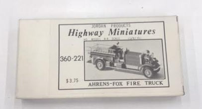 Highway Miniatures 360-221 HO Ahrens-Fox Fire Truck Kit