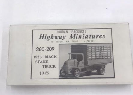 Jordan Products 360-209 HO Highway Miniatures 1923 Mack Stake Truck Kit